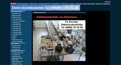 Desktop Screenshot of elektrobootsantrieb.de