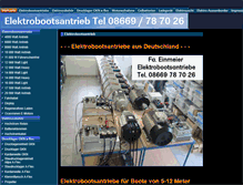 Tablet Screenshot of elektrobootsantrieb.de